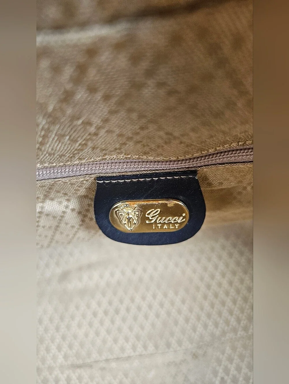 Authentic Vintage Micro GG Monogram Weekender Large Leather Travel Duffel Bag